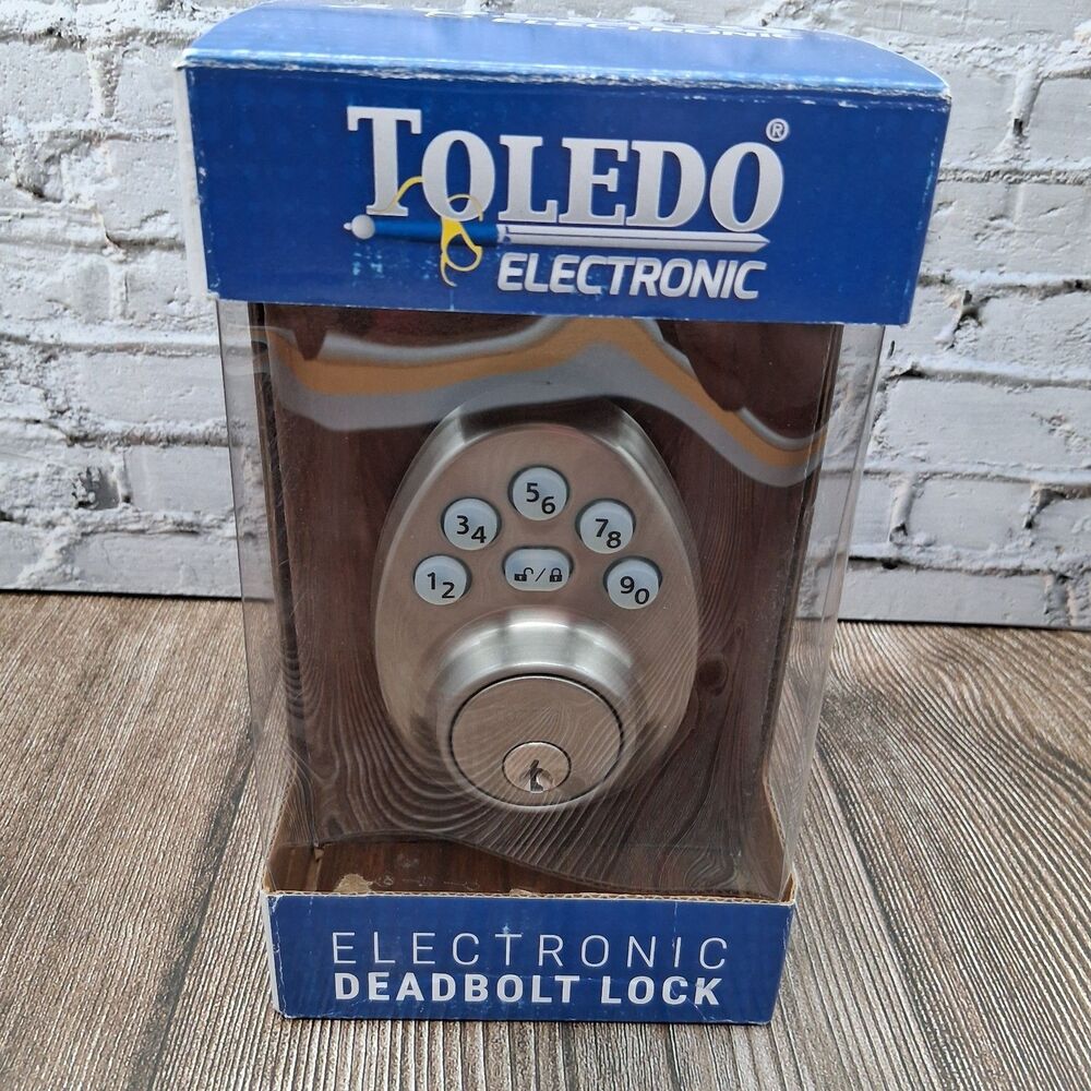 Toledo Electronic Keypad Deadbolt  Lock Battery Operated Auto Re-lock Function